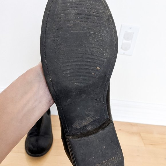 Women's Black Leather Chelsea Boots sz 10 - Picture 4 of 4